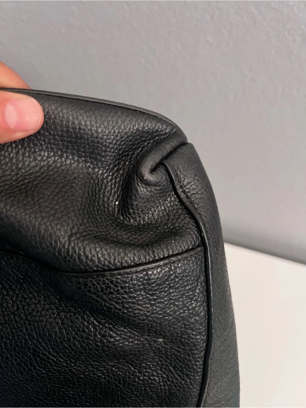 Coach Black Pebbled Leather Hobo Shoulder Bag with Silver Hardware
